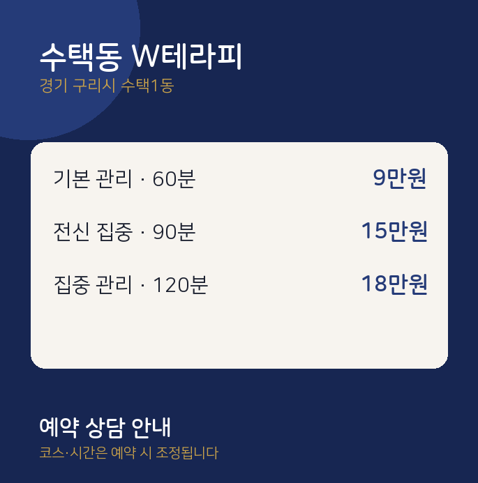 수택1동 스웨디시 수택동 W테라피