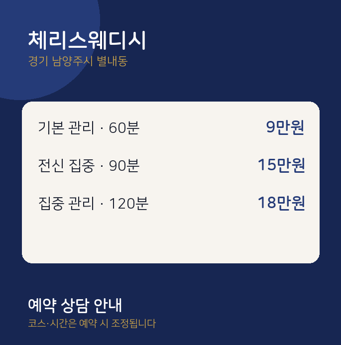별내동 스웨디시 체리스웨디시
