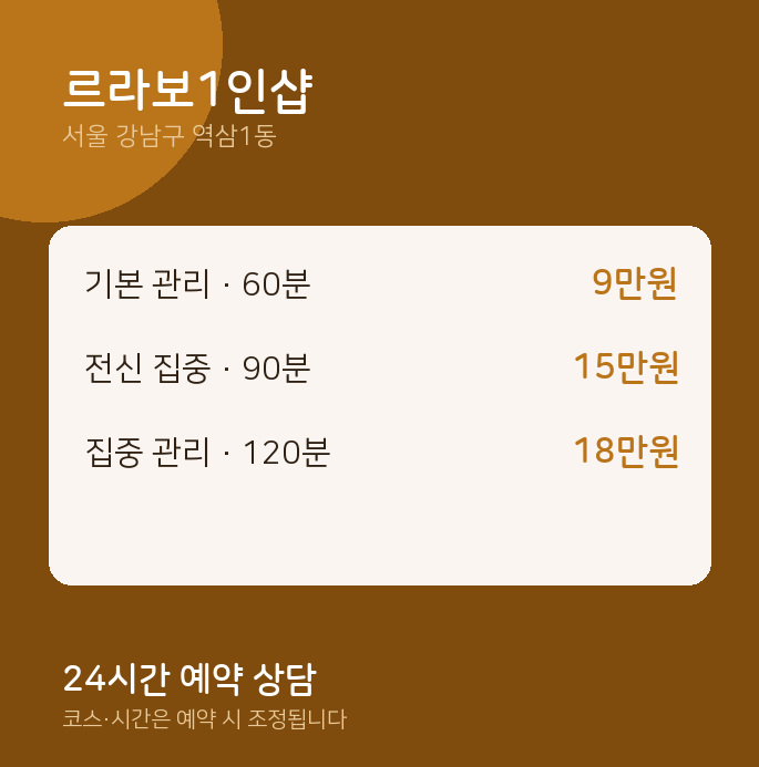 역삼1동 스웨디시 르라보1인샵