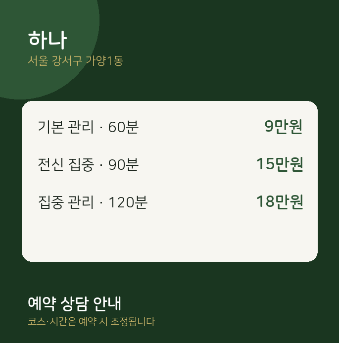 가양1동 스웨디시 하나