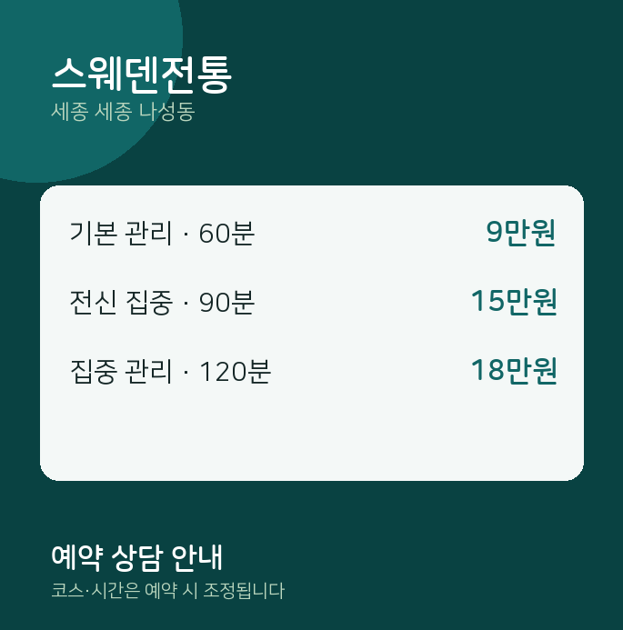 나성동 스웨디시 스웨덴전통