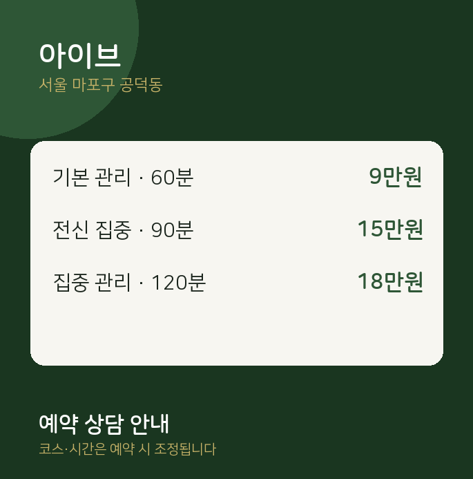 공덕동 스웨디시 아이브