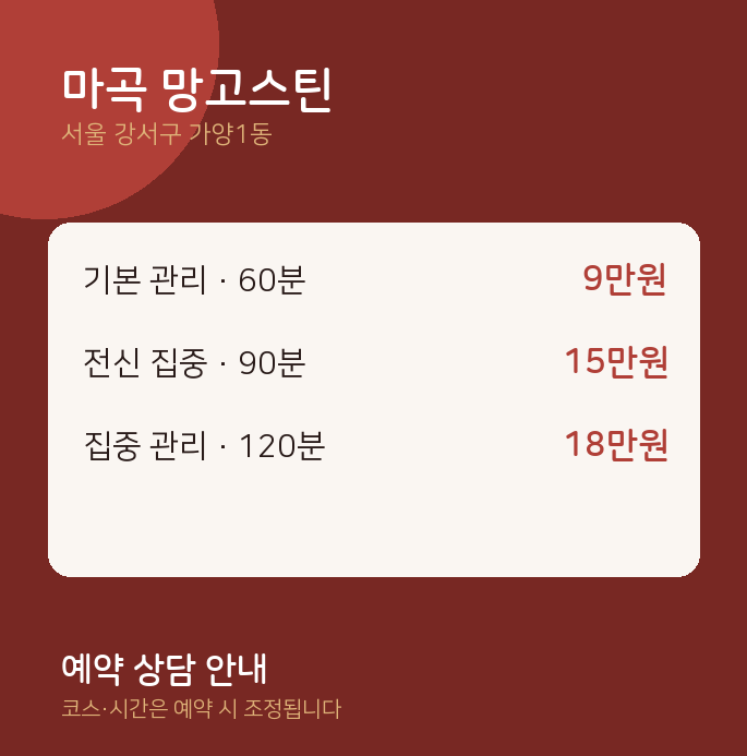 가양1동 스웨디시 마곡 망고스틴