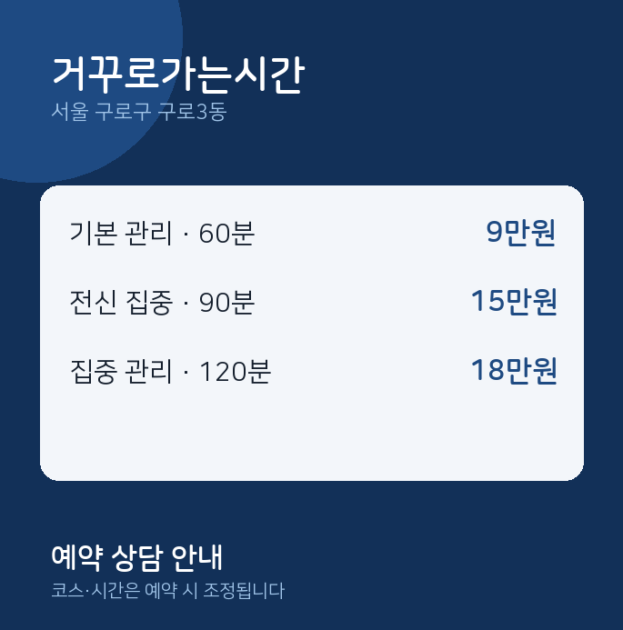구로3동 스웨디시 거꾸로가는시간